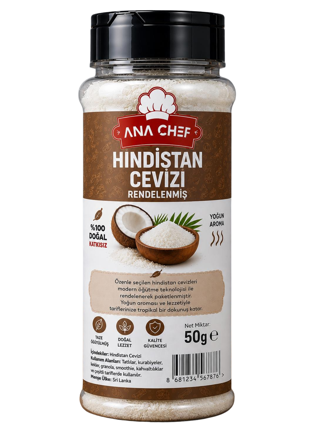 Hindistan Cevizi Rendelenmiş